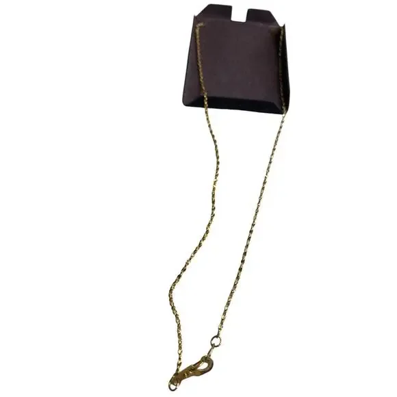 Goldtone Pendant Necklace Emerald Cut Purple Glass 17.5" Chain - Picture 5 of 5